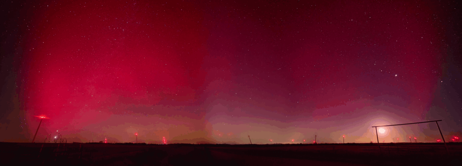 Aurora composite from outside of KC
