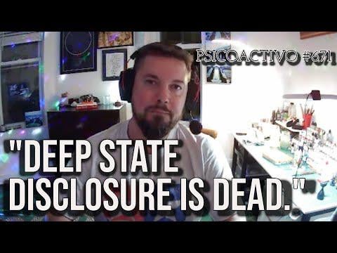 Matthew Brown: "Deep State Disclosure is dead. Citizen-led Disclosure will live." - Psicoactivo--Matthew Brown held a livestream tonight and Pavel of Psicoactivo Podcast got some really interesting details out him