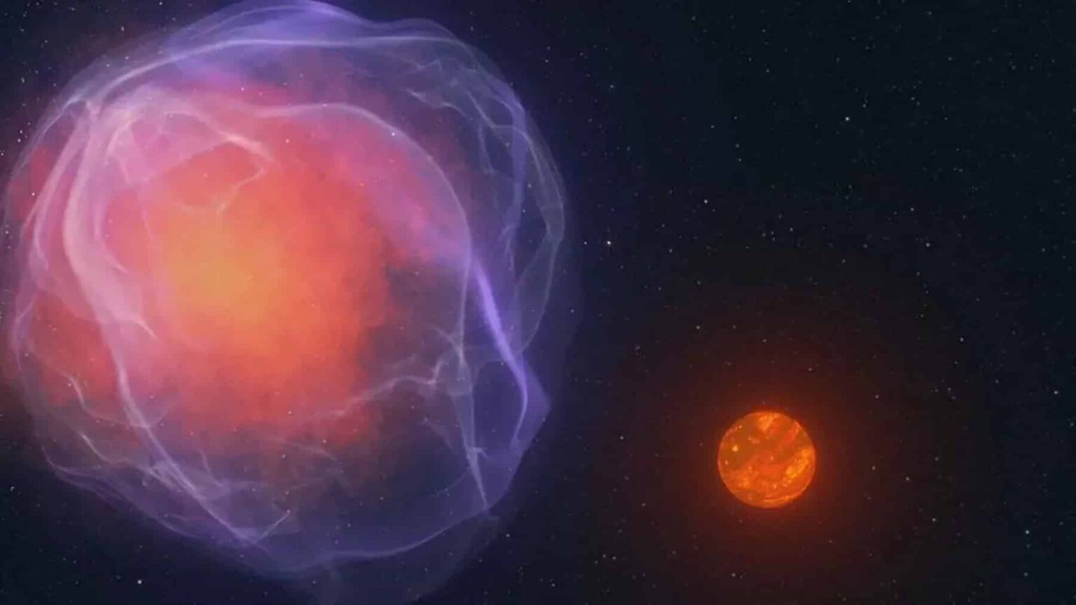 NASA fast-moving red sphere in space