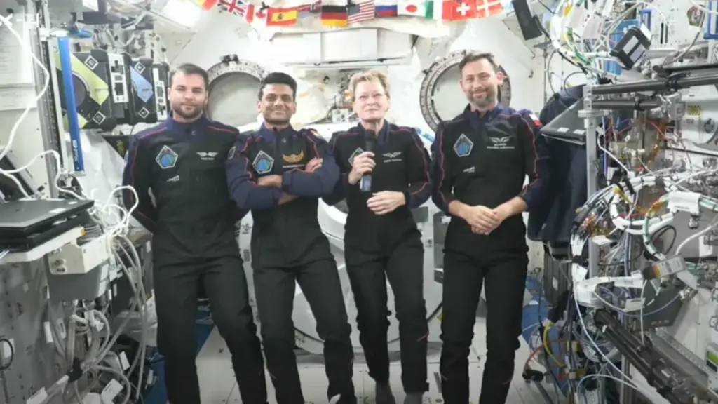 Ax-4 Crew Shares Scientific Milestones from Space Axiom space logo