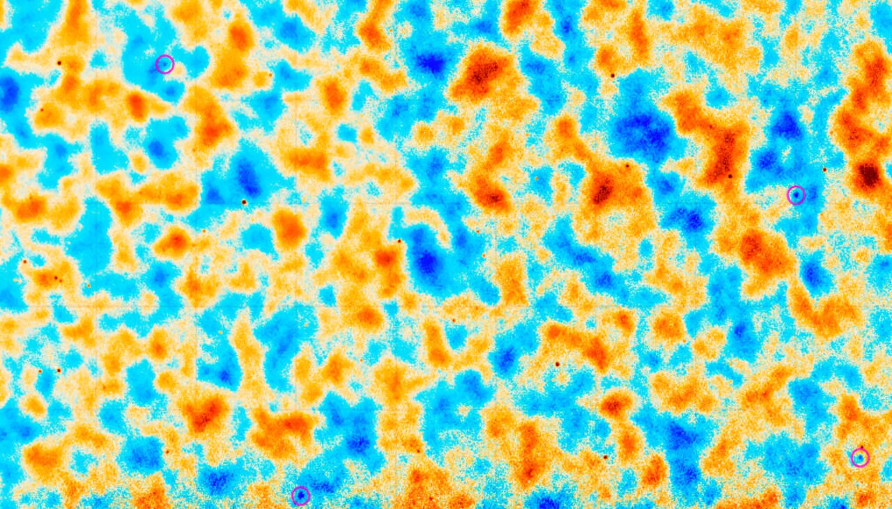 an image of cosmic microwave background radiation