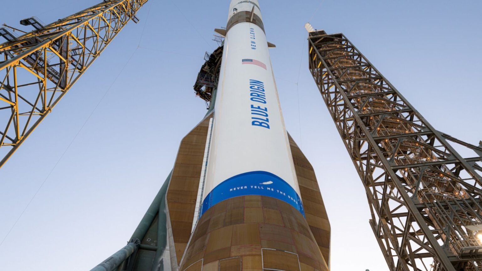 Blue Origin postpones launch of its first NASA mission on New Glenn rocket. Check details of next attempt | Technology News New Glenn on the launch pad at LC-36 ahead of the NG-2 mission on November 8, 2025 (Pic credit: Blue Origin)