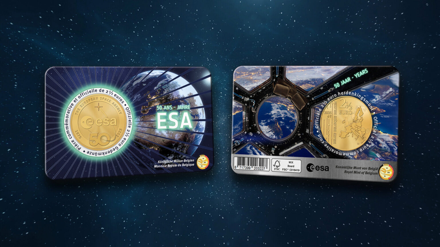 Unique euro coins celebrate 50 years of ESA