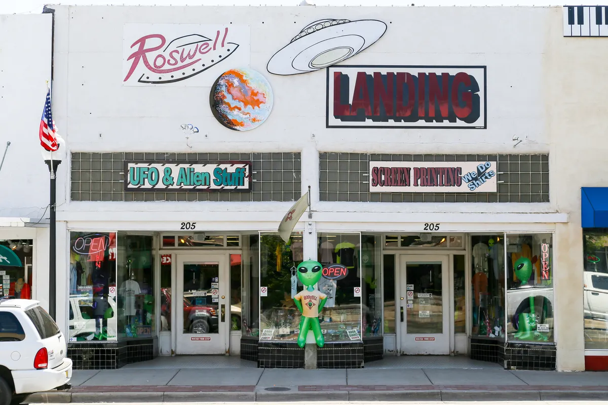 The city of Roswell eventually learned to embrace its UFO legacy. Credit: mixmotive / Getty Images