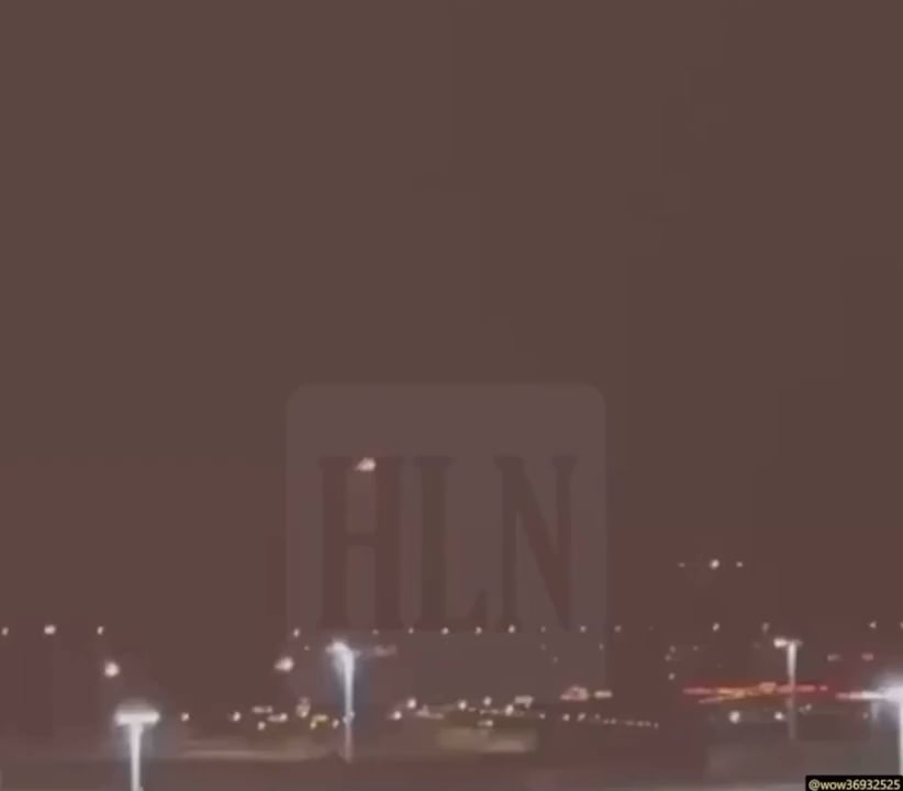Footage of large "drone" that disrupted the operation of airports in Belgium and Brussels recently