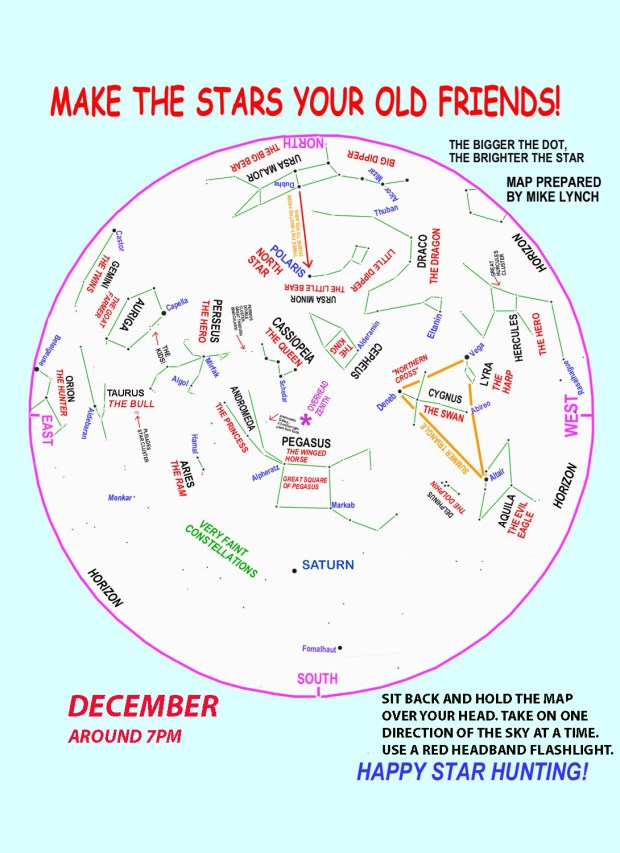 December star map. (SUBMITTED BY MIKE LYNCH)