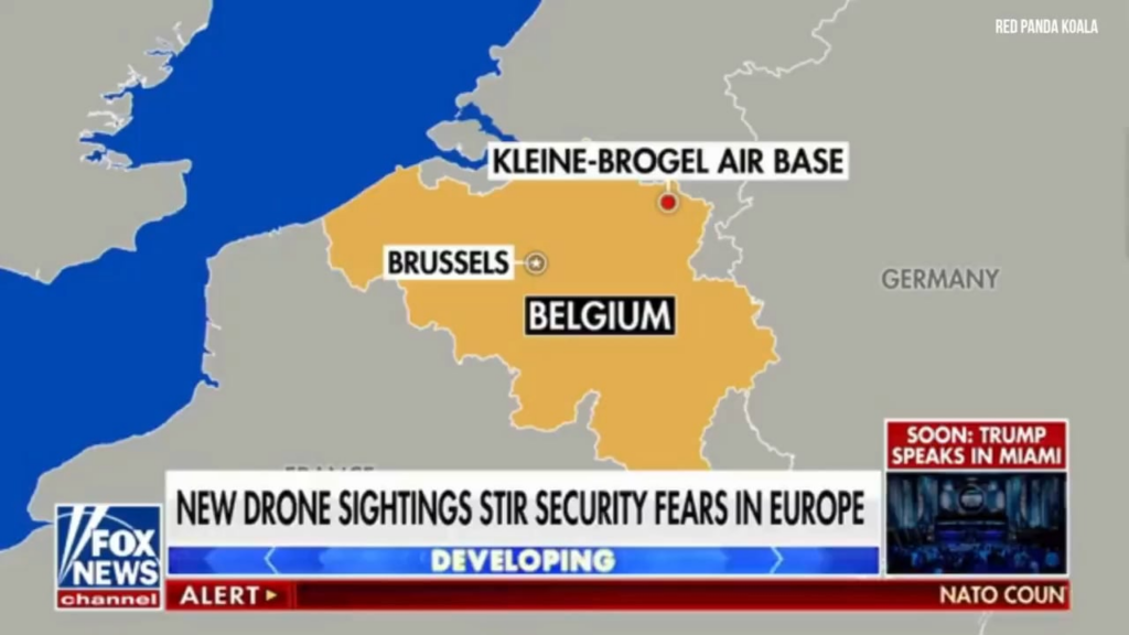FOX NEWS - Major Concerns: New drone sightings SPARK security fears - Mystery drone incursions reported over Belgian military base that houses US tactical nukes