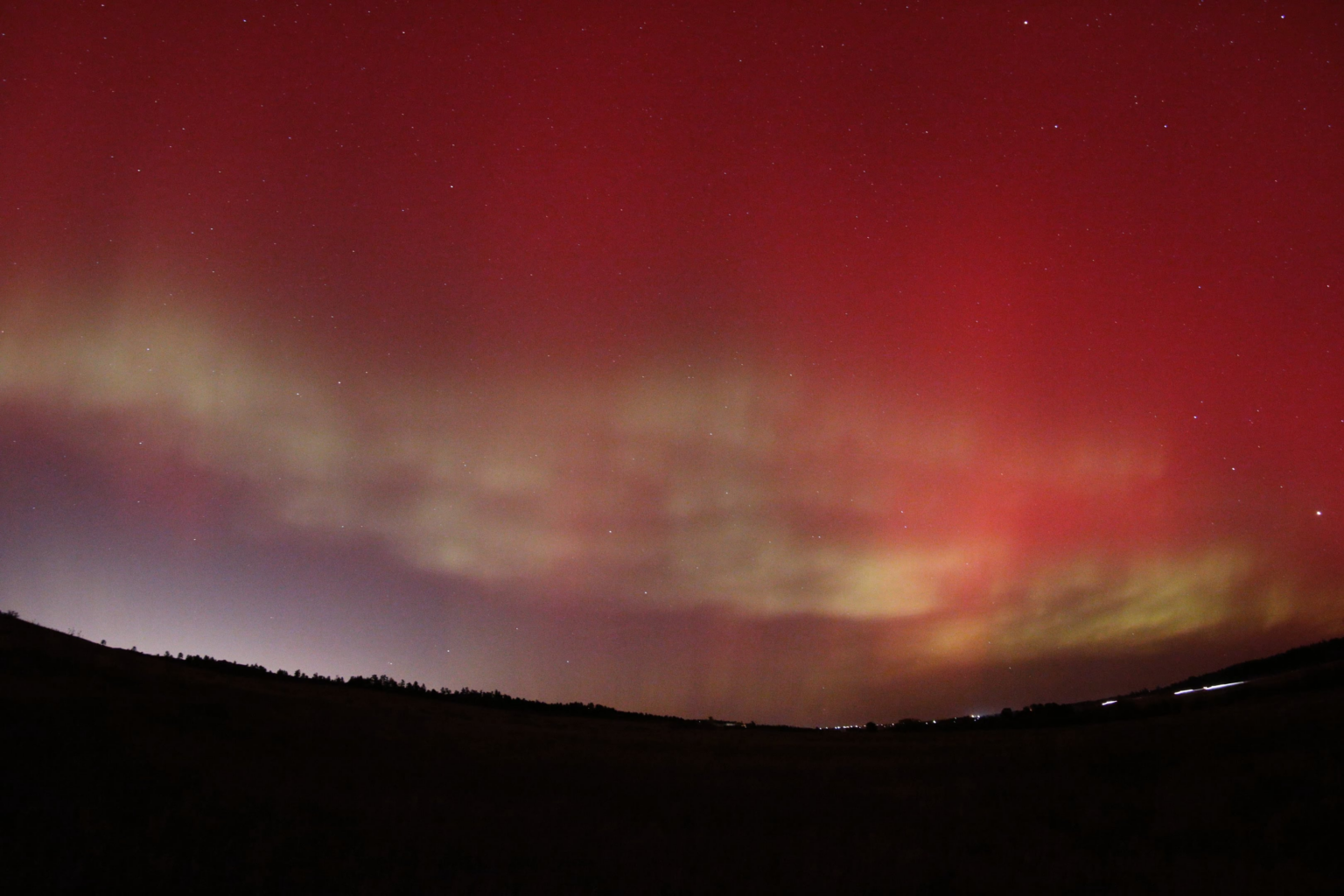 Aurora ripples from last night