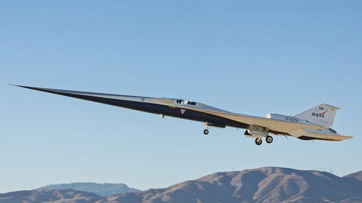 Experimental 'quiet' 925mph Nasa jet dubbed 'flying swordfish' paves way for supersonic holidays after historic take-off