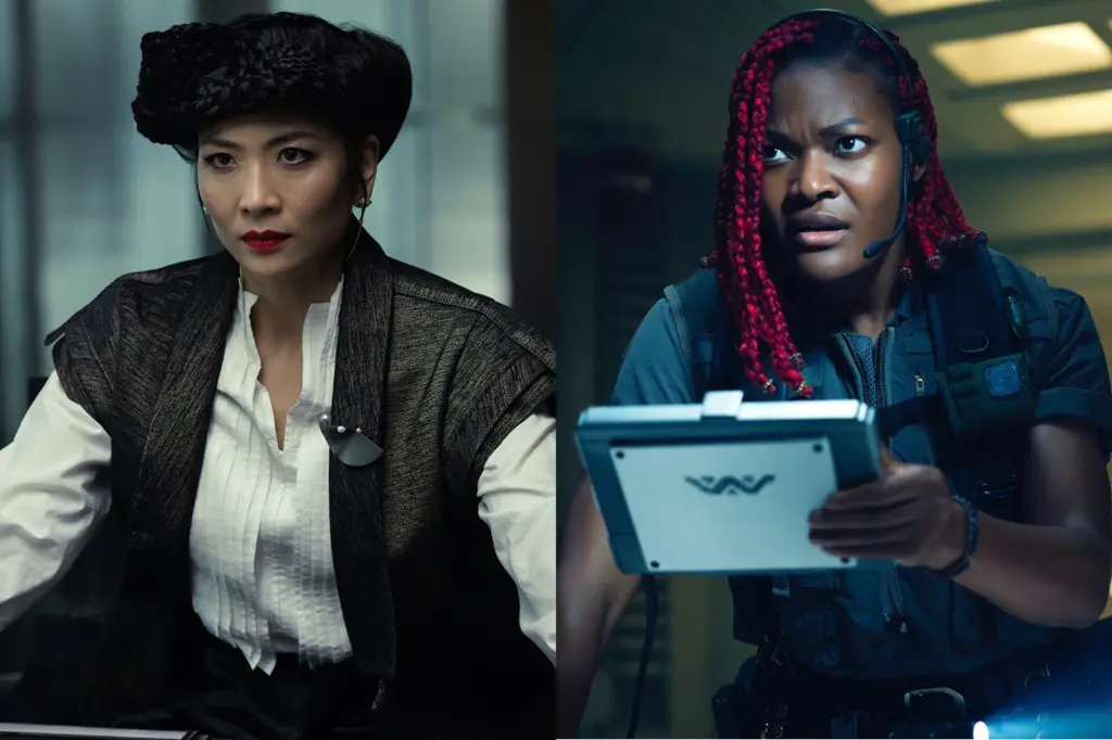 Sandra Yi Sencindiver and Diêm Camille in Alien: Earth