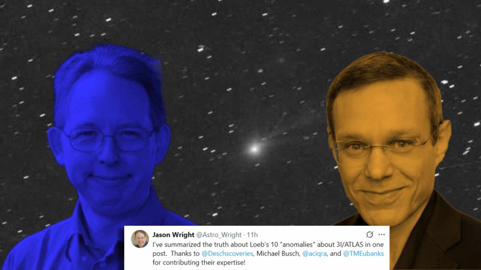 3I/ATLAS: Astronomer Jason Wright Demystifies Prof. Avi Loeb’s 10 Anomalies One By One 3I/ATLAS: Astronomer Jason Wright Demystifies Prof. Avi Loeb's 10 Anomalies One By One