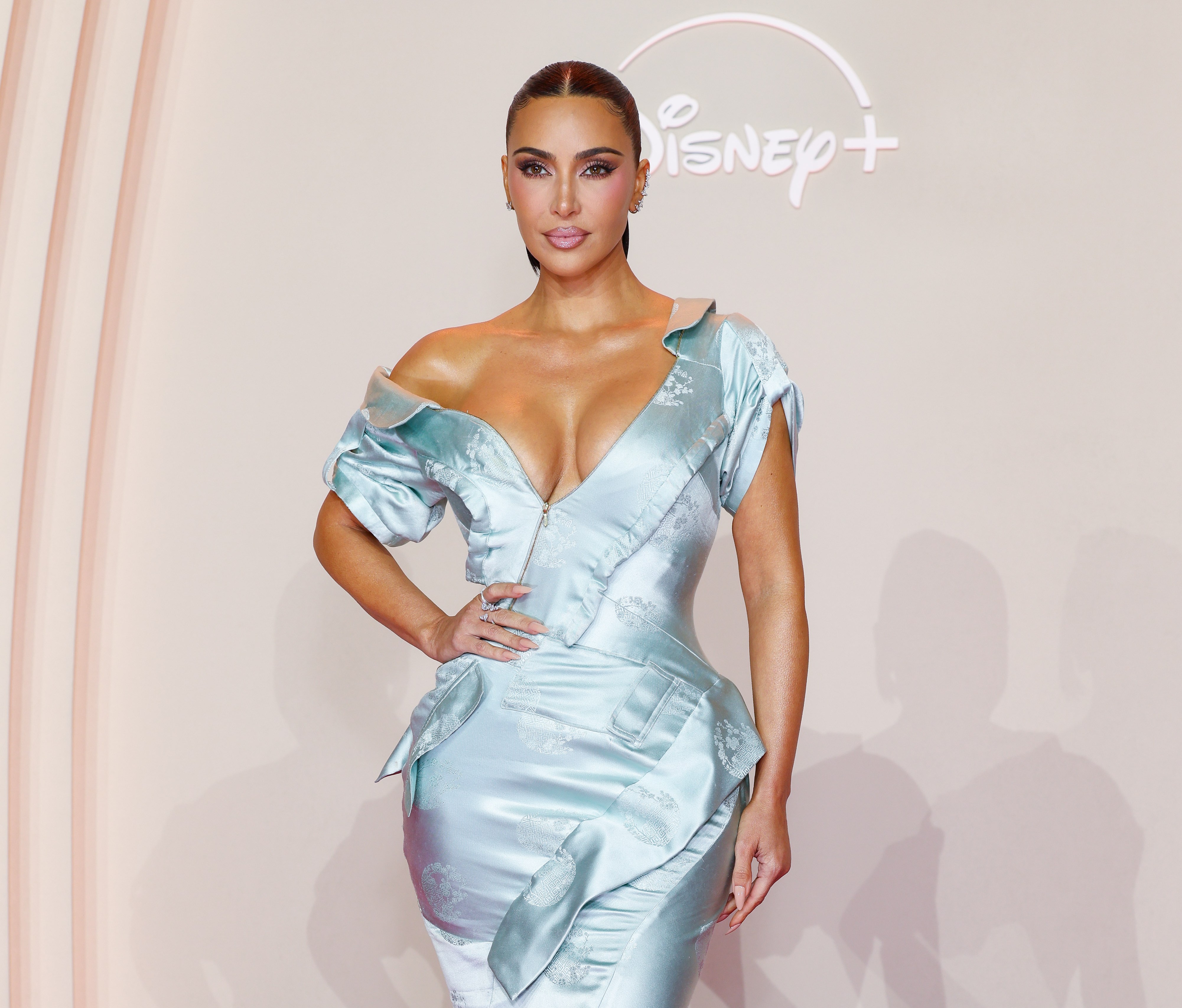 Kim Kardashian attending the Disney+ premiere of All's Fair.