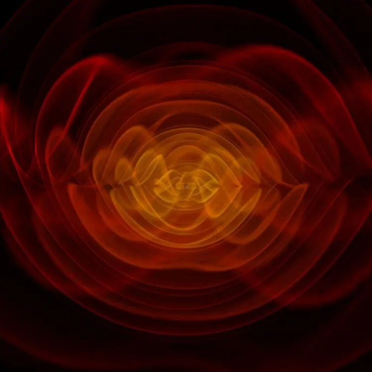 an illustration of gravitational waves