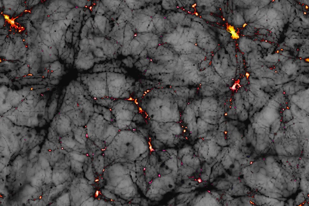 Dark matter, conceptual illustration.