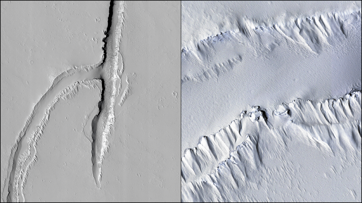 Fissure Elegance (HiRISE, Mars)