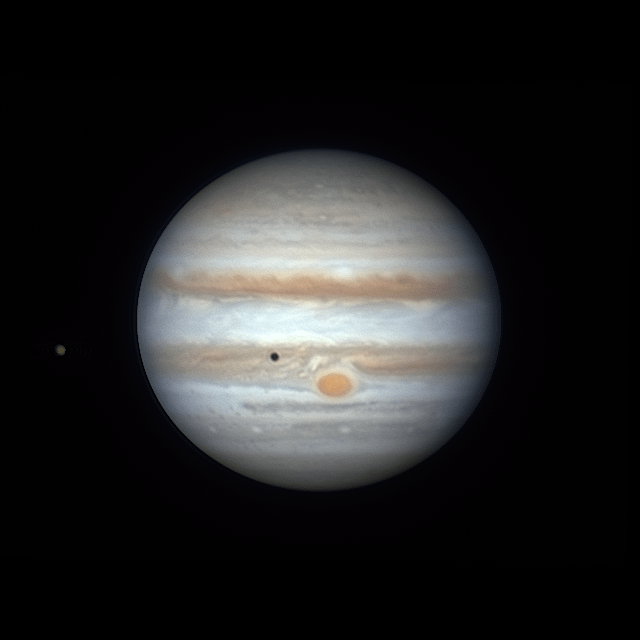 Jupiter, GRS and Europa shadow