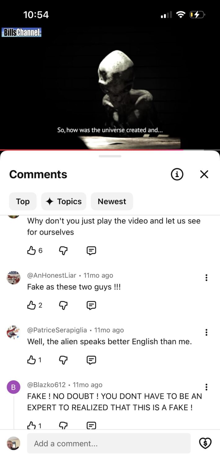 the project blue book alien video is fake but let me tell you though the skinny bob alien video is real though