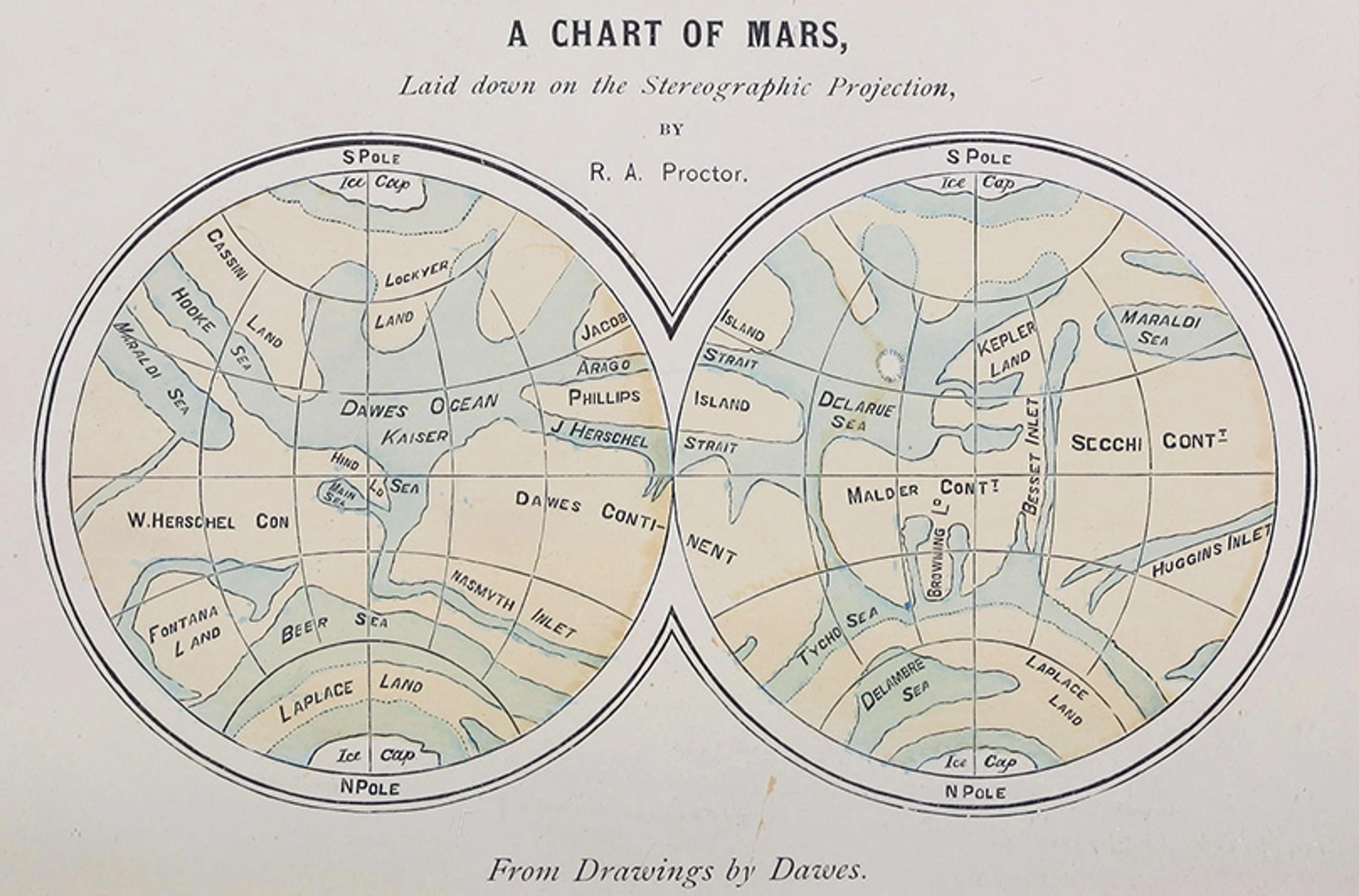 Historic map illustrations with labelled regions in two hemispheres.