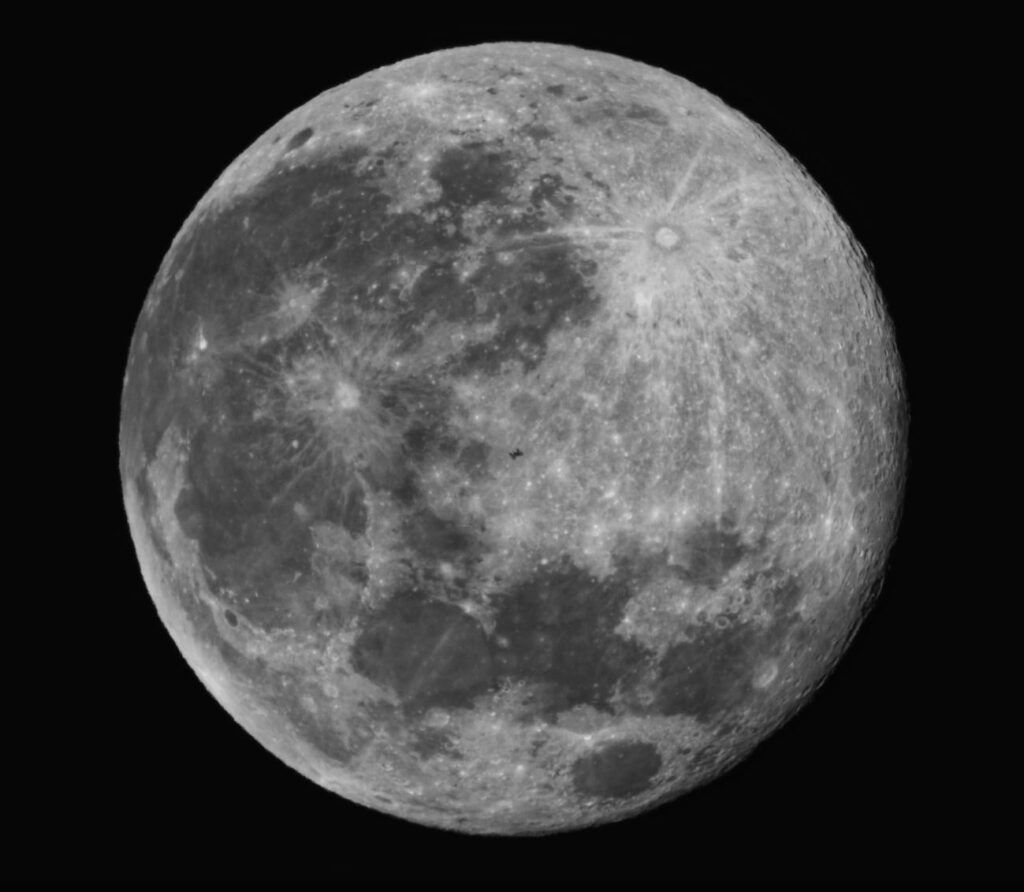 ISS transits the moon