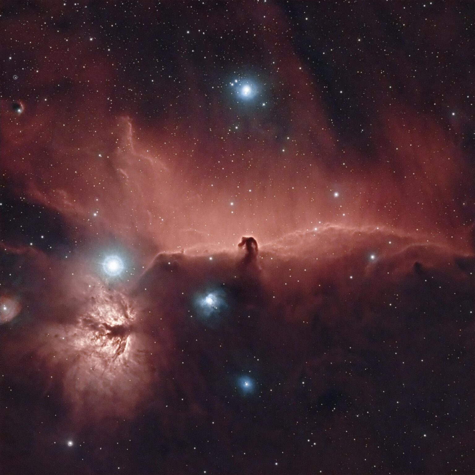 IC 434 (Horsehead) and NGC 2024 (Flame)