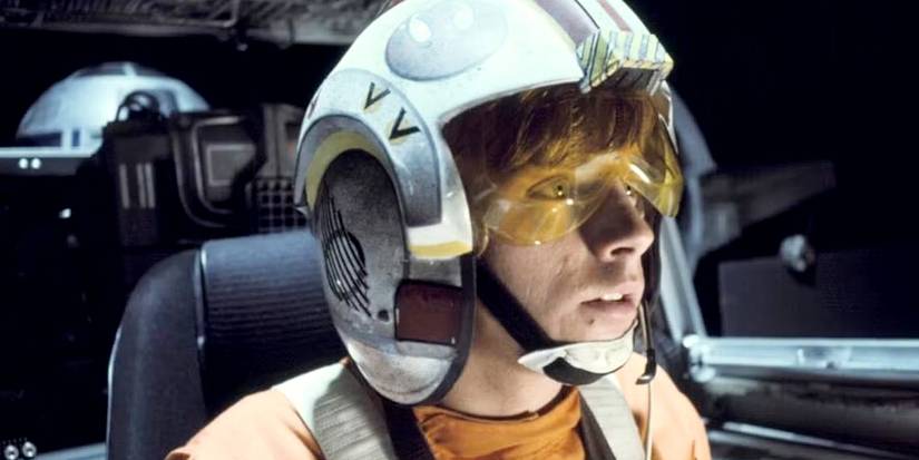 Luke Skywalker Flying in the Death Star Battle in Star Wars A New Hope