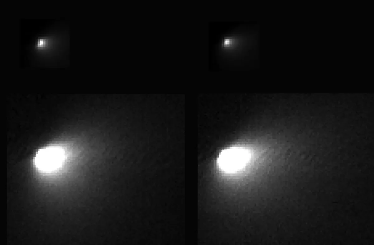NASA's Mars Reconnaissance Orbiter previously captured an image of comet C/2013 A1 Siding Spring as it flew by Mars on 19 October 2014. Credit: NASA/JPL-Caltech/University of Arizona