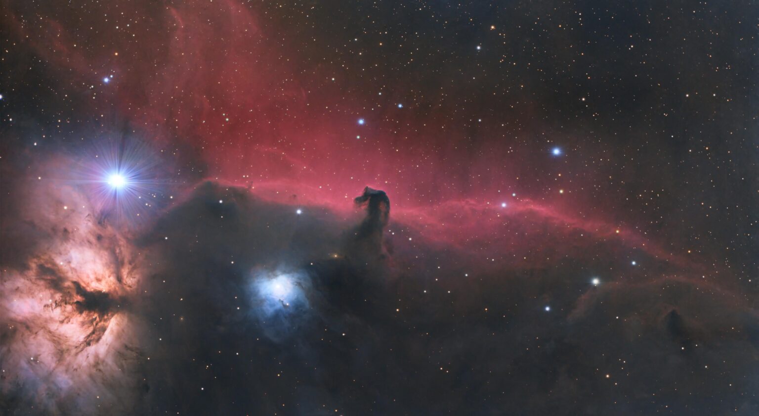 Horsehead and Flame Nebulas