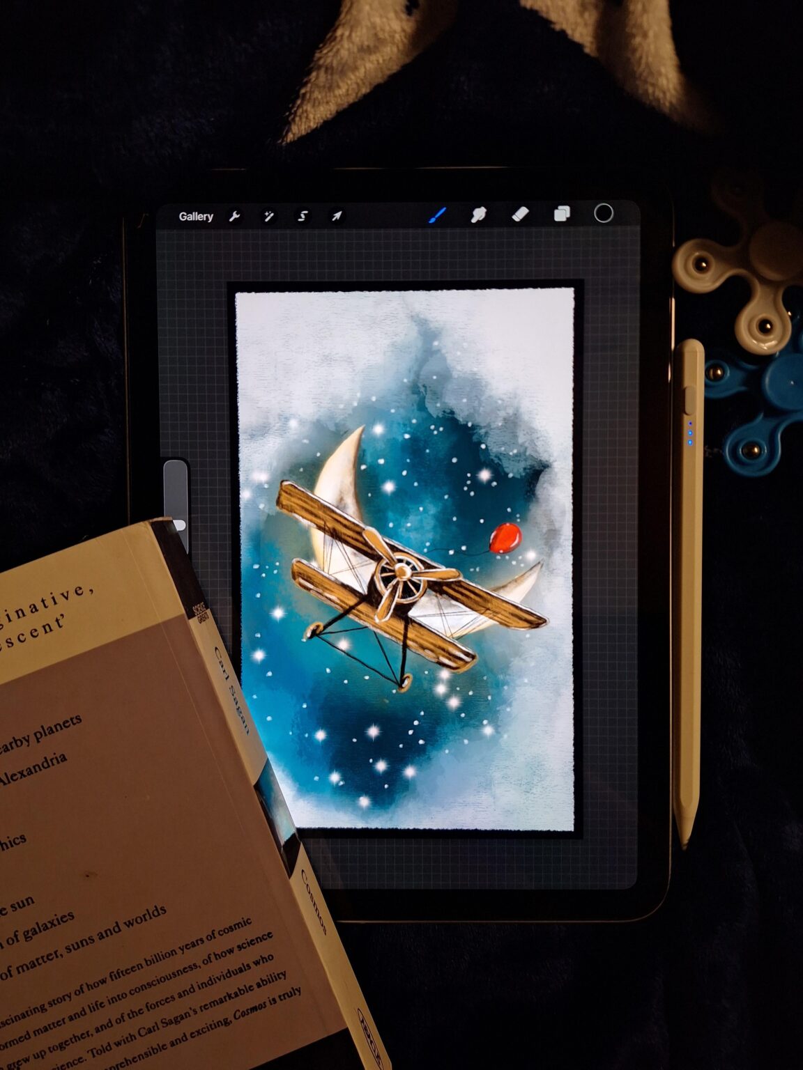 A little night-sky escape I made in Procreate 🌙✨