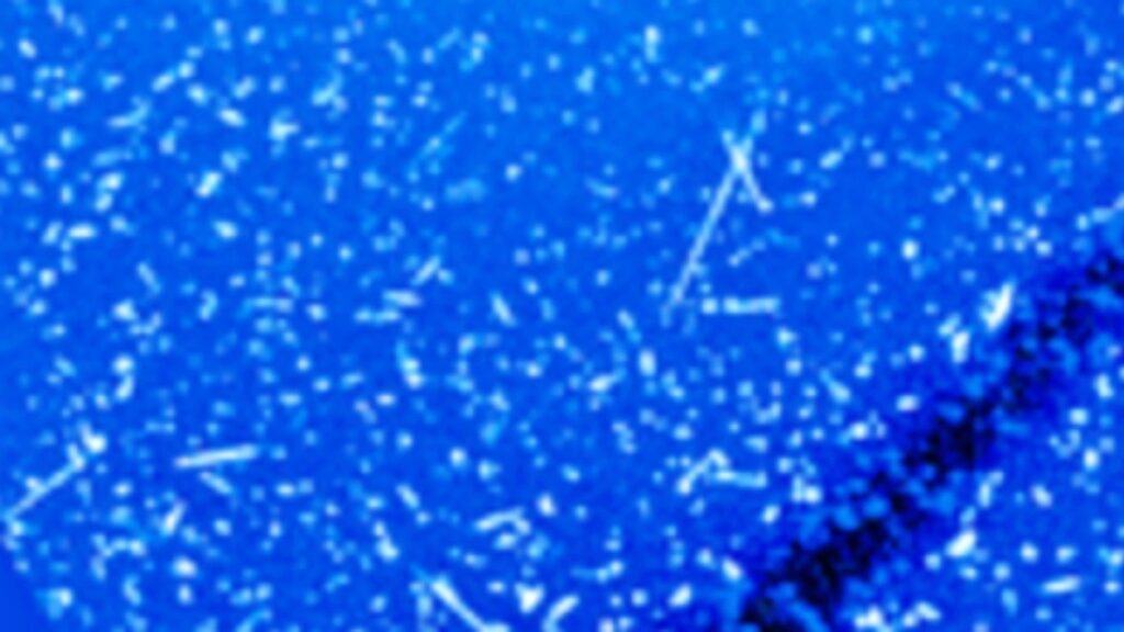 Hailstorm seen in space: Satellites get peppered by particles from solar storm Solar snow