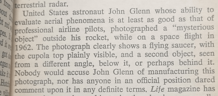 John Glenn Saucer Photo