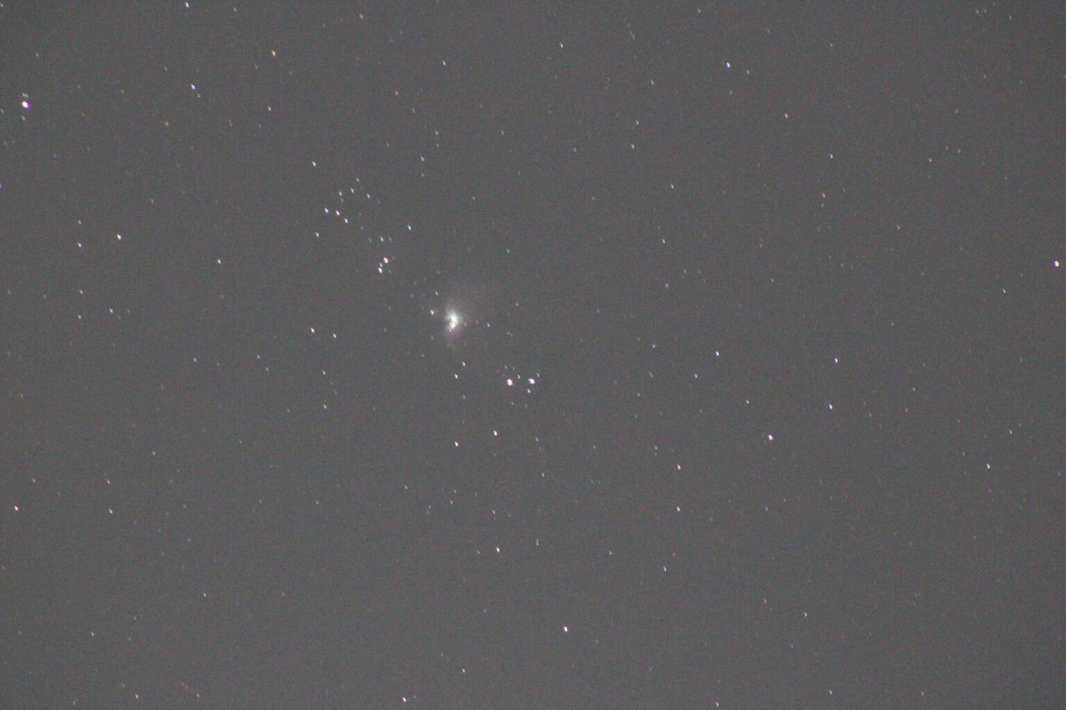 Accidentally took a picture of the Orion Nebula
