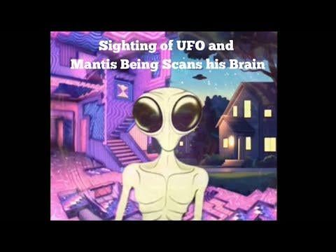 On DMT sees Ufo appear over home, Mantid emerges and scans his brain