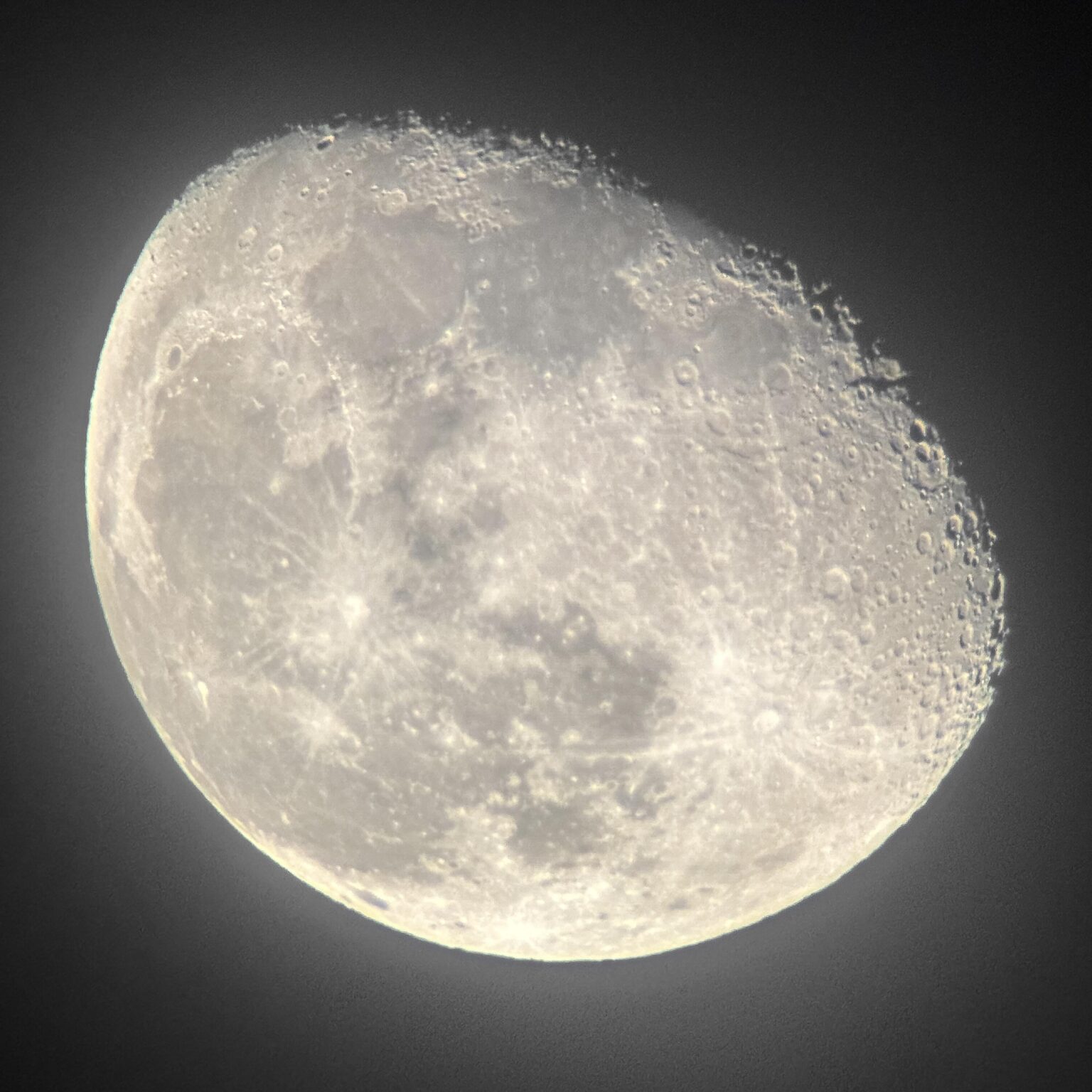 Tonights 86.8% Waning Gibbous Moon.