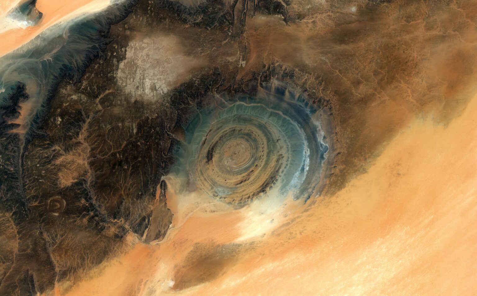 The Eye of the Sahara (The Richat Structure) seen from space