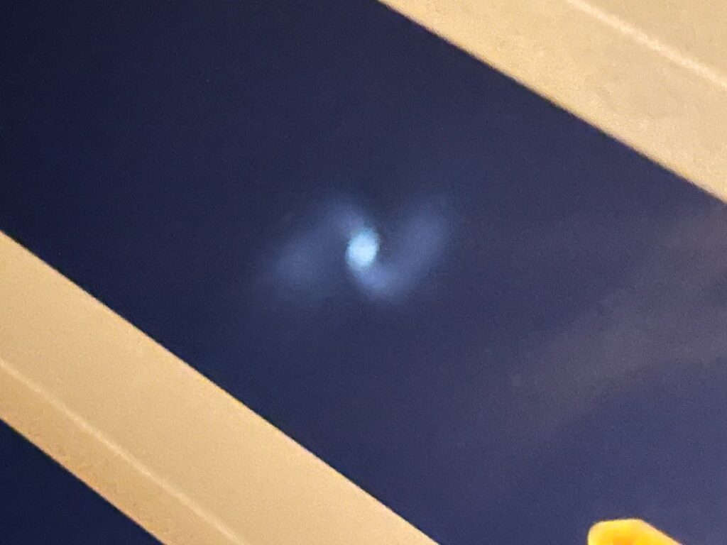 Weird thing floating in the sky spotted in small town north of Montreal.