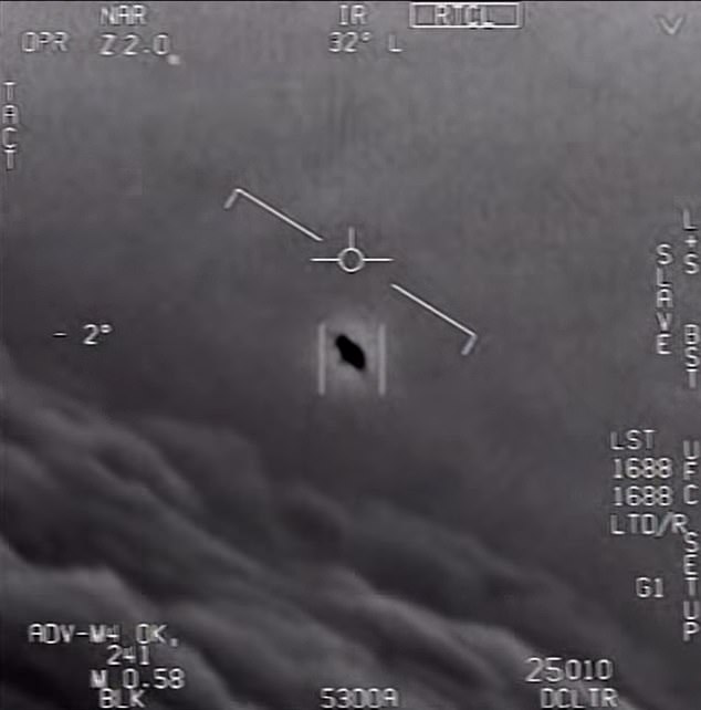 Wagering on Polymarket has skyrocketed, with predictions that the US will declassify documented encounters with UFOs (Pictured) by 11.59pm ET on December 31, 2025