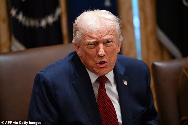 President Trump (Pictured) has reportedly tasked his intelligence officials with providing him answers regarding the existence of UFO and extraterrestrial beings