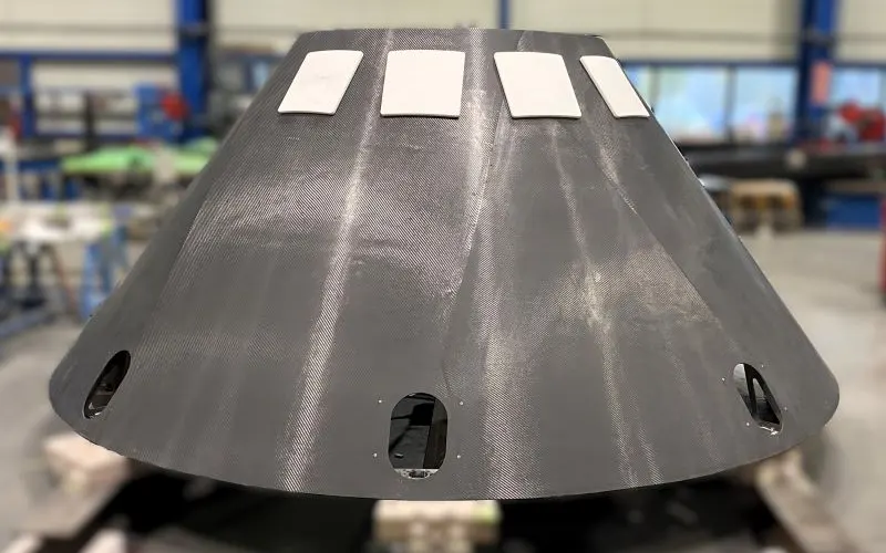 ArianeGroup Receives Rear Heat Shield Mock-Up for ExoMars Mission Loiretech has delivered a rear heat shield mock-up for ESA’s ExoMars mission to ArianeGroup, where it will be used for initial testing of the thermal protection system.