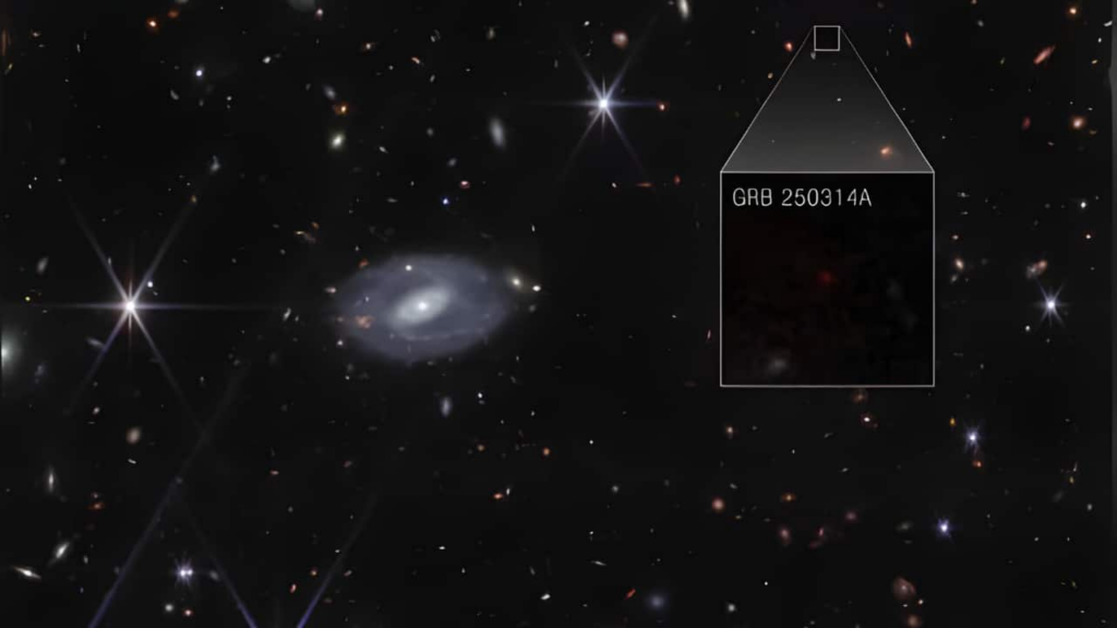JWST captures faint light of supernova, GRB 250314A (Image: NASA/ESA/CSA/STScI/Andrew Levan)
