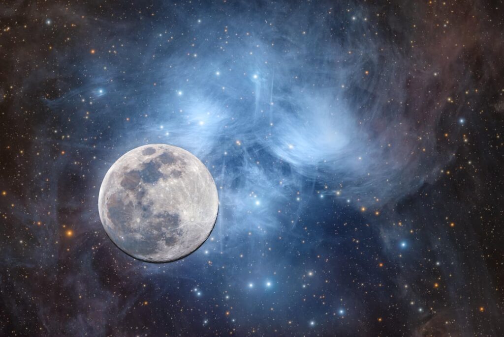 The Seven Sisters with a Lunar Occultation!