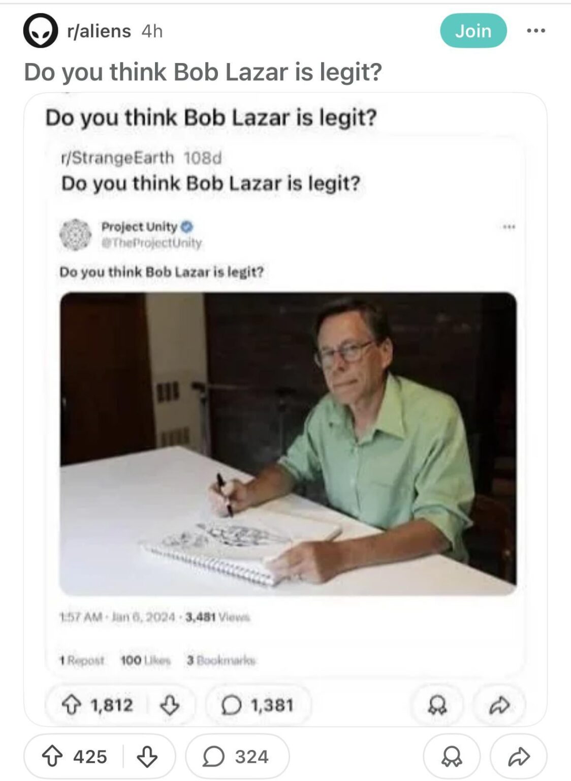 Do you think Bob Lazar is legit?