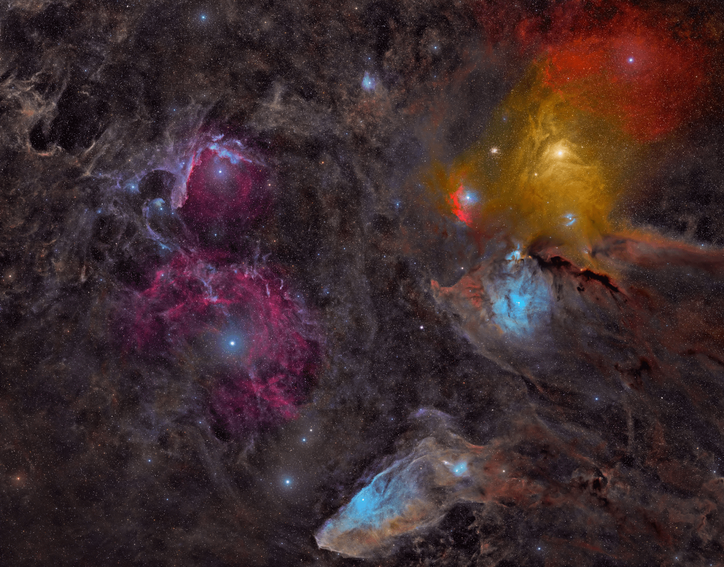 30 Panel-Mosaic (180h) feat. Blue Horsehead, Rho Ophiuchi and Mr. Dust ...