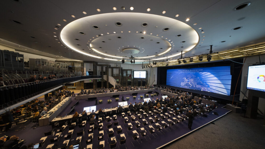 ESA leaders greenlight $1.6 billion for new ‘non-aggressive’ space security initiative ESA leaders greenlight $1.6 billion for new 'non-aggressive' space security initiative