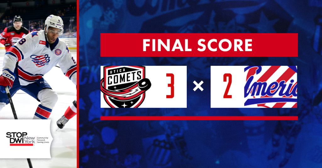 AMERKS POINT STREAK ENDS IN 3-2 LOSS TO COMETS
