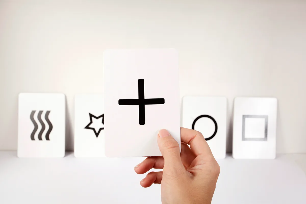 Zener cards can be used to test phenomena such as telepathy. Credit: Aida Servi / Getty Images