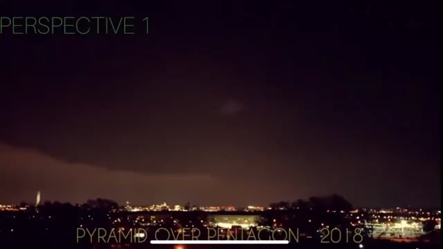 Floating pyramid above the Pentagon in 2018