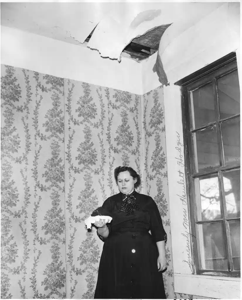 Mrs Hodges Holding Meteorite