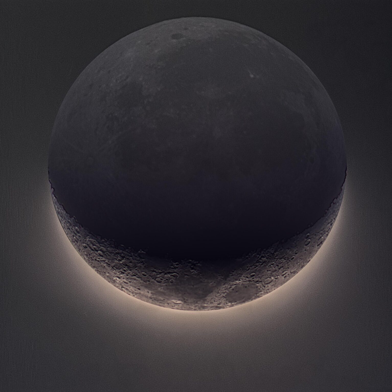 HDR Crescent Moon from Christmas eve