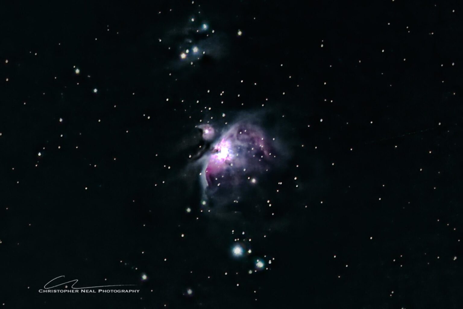 Orion Nebula, De Mairan's Nebula and Running Man Nebula