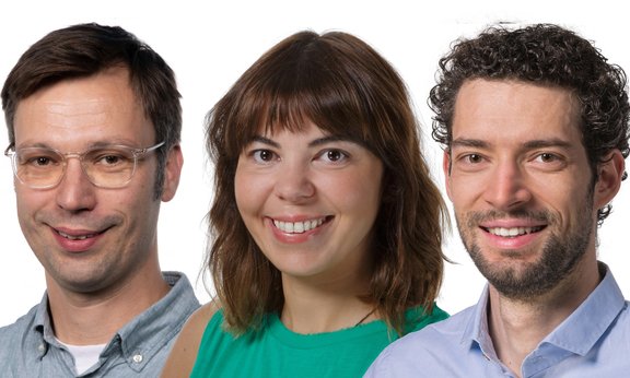 Drei Porträtbilder nebeneinander montiert